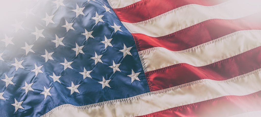 Close-up,American,Flag,studio,Shot.